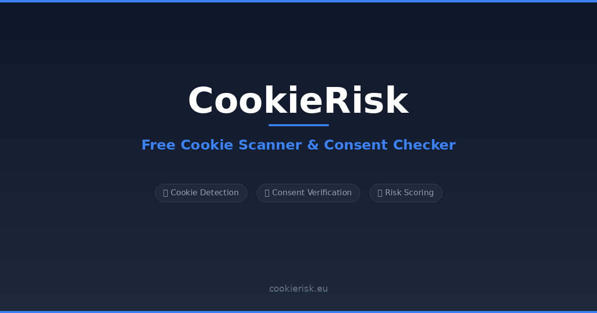 CookieRisk — Free GDPR Cookie Scanner & Compliance Checker